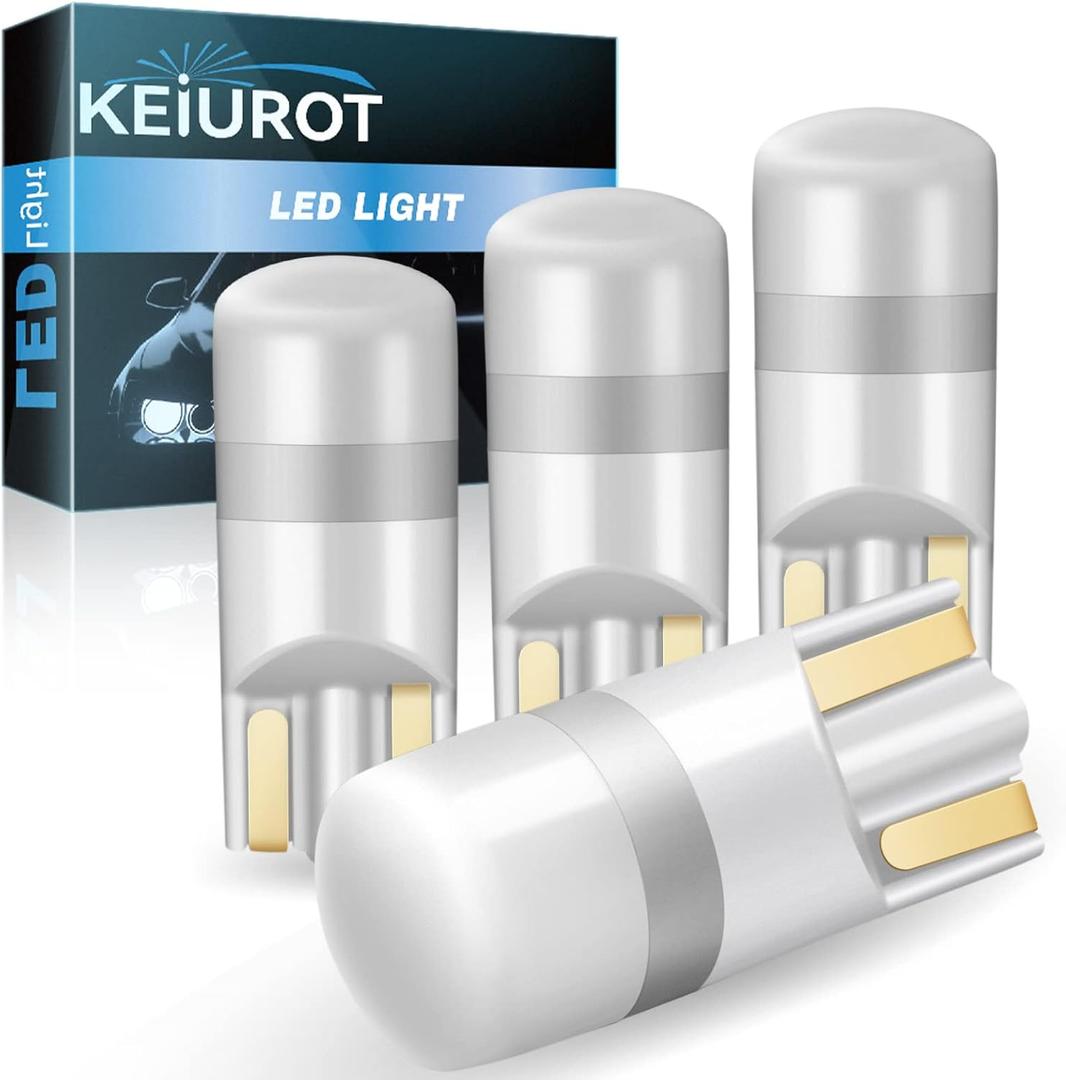 Keiurot House Number Light Bulb 194 193 Bulb Address Sign LED Replacement Address Light Bulb Kit,Landscape RV and Cabinet Lighting White,10-30Volt AC/DC 4Pack