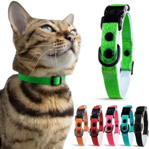 OutdoorBengal Green Breakaway Kitten Collar - Ultra Safe Quick Release Cat Collar for Small Kittens Under 6 Months  Soft-Padded, Lightweight, Adjustable, Thin and Comfortable, No Bell (Green, Kitten) OutdoorBengal Green Breakaway Kitten Collar - Ultra Safe Quick Release Cat Collar for Small Kittens Under 6 Months  Soft-Padded, Lightweight, Adjustable, Thin and Comfortable, No Bell (Green, Kitten)