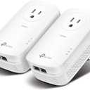 TP-Link AV2000 Powerline Ethernet Adapter TL-PA9020P KIT - Powerline Network Adapter w/ Passthrough, Noise Filter, 2x2 MIMO, 2 Gigabit Ports, Ethernet Over Power, Plug Pair & Play, Power Saving Mode