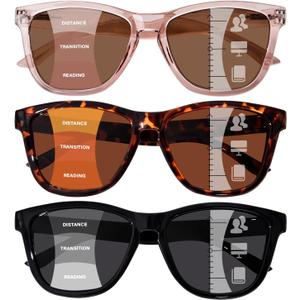 Progressive Reading Sunglasses for Women and Men Spring Hinges Multifocal Readers Sunglasses UV400 Protection