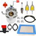 HIFROM 0A4600 Carburetor 73111GS Air Filter Spark Plug Kit Compatible with Generac 410cc 410HS GN410 GN360 GH360 5500XL 6500XL 7000EXL EXL8000 091187 091187A Engine
