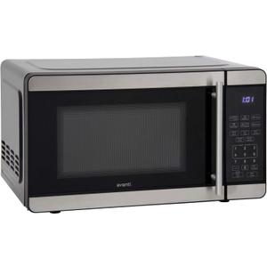 Avanti Microwave Oven 700-Watts Compact with 6 Pre Cooking Settings, Speed Defrost, Electronic Control Panel and Glass Turntable, 0.7-Cu.Ft., Metallic