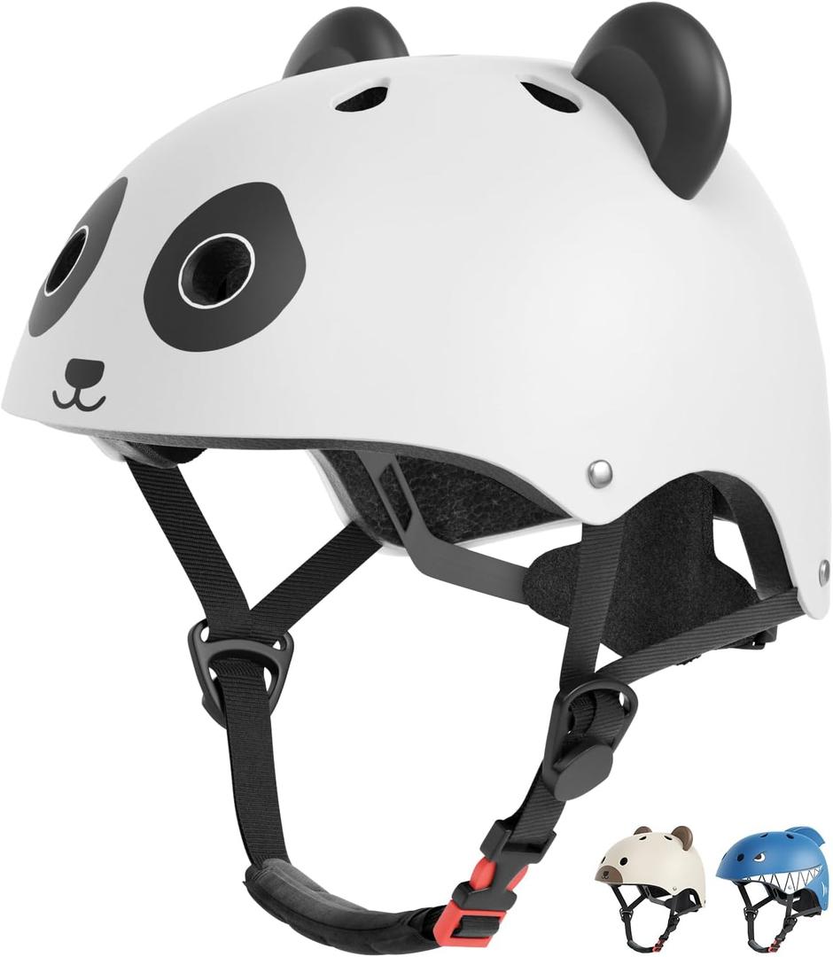 Glaf Toddler Helmet for 2-8 Years Kids Bike Helmets Baby Girls Boys Multi-Sport Adjustable Skateboard Bicycle Helmet Lightweight 4 Sizes for Toddlers (XXS: 17.3''-18.9'' / 44cm-48cm, Panda)