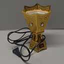 HOMSFOU Golden Electric Incense Burner  Plugin Bakhoor Burner with Random Beads, Safe Metal Design for Home Decor, Yoga, Spa, and Office Use, Us Plug, 6.69 X 4.52 X 4.52 Inches