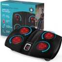 HoMedics Shiatsu Select Foot Massager with Heat  Shiatsu Foot Massager with Heat, Therapeutic Kneading & Rolling, 4 Rotational Heads with 12 Massage Nodes, Toe-Touch Control