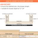 SIGOEI 1 Pair Soft Close Drawer Slides 16 Inch 100 lb Load Capacity Side Mount Ball Bearing Metal Dresser Runners Trash Can Slider Kitchen Glides Black (16 inch)