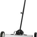 VEVOR 45Lbs Rolling Magnetic Sweeper with Wheels, Push-Type Magnetic Pick Up Sweeper, 18-inch Large Magnet Pickup Lawn Sweeper, Magnet with Telescoping Handle, Easy Cleanup of Workshop Garage Yard, 18 Inch45LBS)