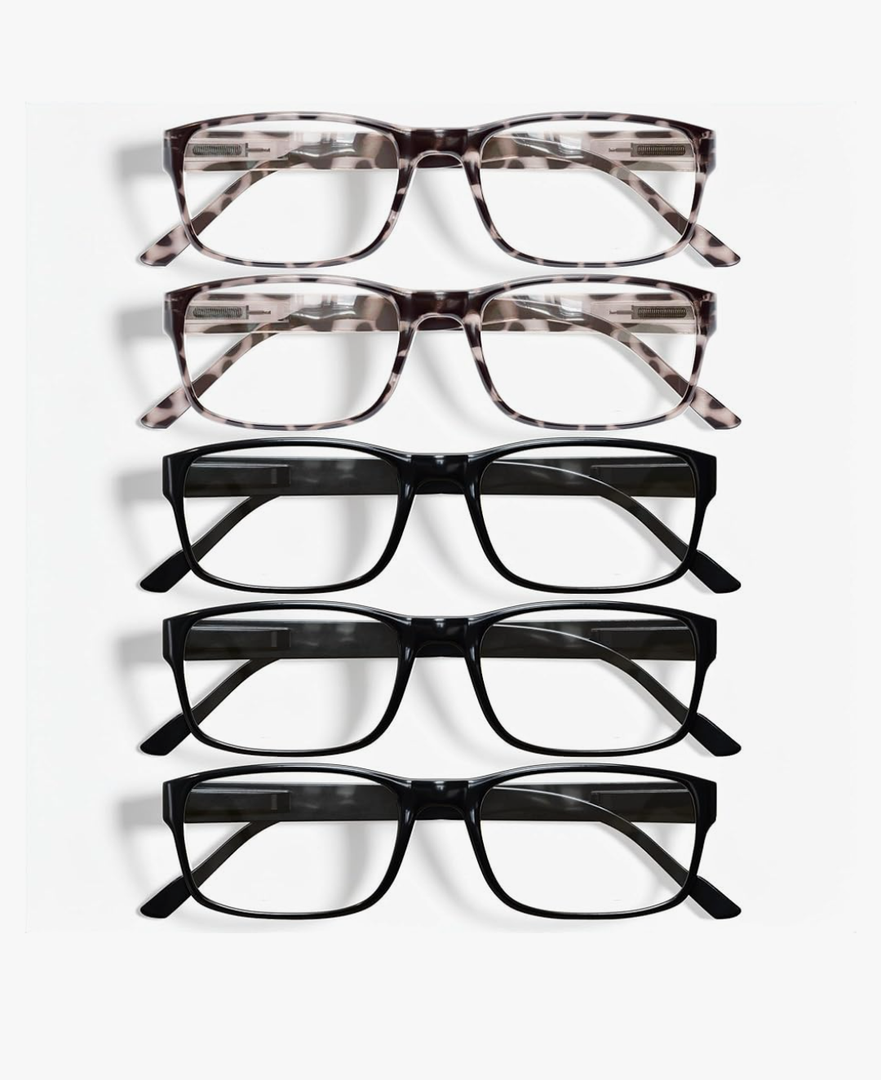 Gaoye Professional Reading Glasses +1.5 for All Day - Computer Readers with Blue Light Protection - Value Pack,