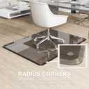 Beveled Edge Office Chair Mat for Carpet or Hardwood Floor Crystal Gray 36" x 48" Clear Chair Mats for Easy Roll On/Off, Hard Heavy Duty and Non-Slip Pad Floor Ultimate Desk Chair Mat