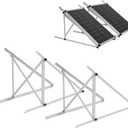 45 Inch 2 Sets Solar Panel Mounting Brackets Kit 0-90 Adjustable Solar Panel Tilt Mount Brackets for 100-400W Panels Windproof for Roof,RV,Ground,Boat and Off-Grid (2 Sets Upgrade)