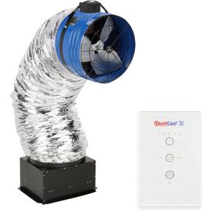 Quietcool QC CL-2250 RF Classic Advanced Whole House Fan with Wireless Control - Up to 2465 CFM - Two Speed - Covers up to 1,233 SQFT Removable Grille