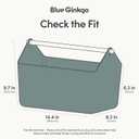 BLUE GINKGO Large Storage Basket Plastic Caddy with Wooden Handle for Bathroom, Pantry, or Cleaning Supplies (Green)