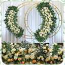 Giegxin 18 Pack 22inch Italian Ruscus Artificial Greenery Stems Faux Silk Green Leaf Eucalyptus Stems Greenery Leaves Plants Garland Vines Hanging Spray Branches for Wedding Vase Arch Home Decor