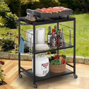 Mobile barbecue cart