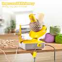 GAMKII Yarn Winder, Electric Yarn Ball Winder Stepless Speed, 10oz Capacity Automatic Winder for Crocheting Knitting, Adjustable Strong Spring Tension Yarn Cake Spinner Roller Swift (Yellow)