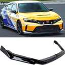 Front Lip Compatible with 2023-2026 Honda Civic Type-R FL5, JDM Style Air Dam Lower Chin Bumper Spoiler Splitter Protection Body Kit Fit for 2023 2024 2025 2026 (Glossy Black)