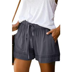 Mosucoirl Women Comfy Drawstring Casual Elastic Waist Pure Color Shorts Summer Beach Lightweight Short Pants with Pockets (X-Large, 1 Blue) Mosucoirl Women Comfy Drawstring Casual Elastic Waist Pure Color Shorts Summer Beach Lightweight Short Pants with Pockets (X-Large, 1 Blue)