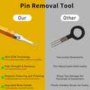 Terminal Removal Tool Kit, 8 PCS Electrical Pin Extractor Tool Double Head Detachable Terminal Release Tool for Metri,AMP,Molex Connector Automotive Repair Terminal Removal Tool