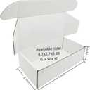 Small White Box 5 x 3 x 1 Inch 50 Pack Recyclable Corrugated Gift Mailers Storage Business Packaging Shipping Boxes