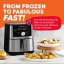 Instant Pot 6QT VORTEX Plus Air Fryer, 6-in-1, Air Fry, Broil, Dehydrate, Crisp, Roast, Reheat, Bake, Dishwasher-Safe Airfryer Basket, from the Makers of Instant Pot, Stainless Steel