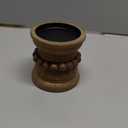 Farmhouse Rustic Wood Pillar Candle Holder for Pillar Candles, Decorative Beaded Candlestick Holder Stand for Home Dcor, Gifts, Wedding (Natural)