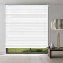 1" Cordless Mini Blinds 44" W x 72" H, White Vinyl Blinds, Horizontal Light Filtering, Window Blinds for Indoor Windows, Office, Kitchen, Bathroom and Living Room.