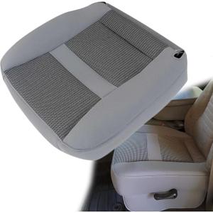 GXARTS Gray Cloth Front Driver Side Bottom Replacement Seat Cover Compatible with Dodge Ram 2500 3500 4500 5500 2006 2007 2008 2009 2010
