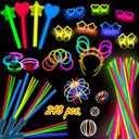 248 PCS Glow Sticks Halloween Party Pack - 100 Pcs 8 Inch Glow sticks, 6 Pcs Glow Sticks Wands  Create Glow In The Dark Necklaces, Bracelets. Neon Light Sticks Decoration For Parties Favors Glow