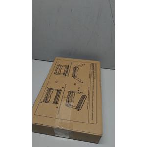 Large 2 Tier Fruit Basket for Kitchen Counter with 2 Banana Hangers, Metal Fruit Bowl with Protection Mats for Vegetable Bread Snack, Countertop Organizer  Black, 14.5" W x 9.5" D