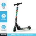 Jetson Jupiter Kids 2-Wheel Light-Up Kick Scooter, LED Lights on Handlebar, Stem, Wheels & Deck, Adjustable Handlebar, Rear Brake, Easy-Folding Mechanism, Ages 5+