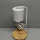 Candle Warmer Lamp with Timer and Dimmer & Includes 2 Bulbs, Electric Wax Candle Lamp Warmer for Jar Candles, Home Decor Aesthetic, and House Warming Gifts - White Wood