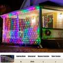 12 x 5FT 360 LED Christmas Net Lights Outdoor for bushes, Waterproof IP65 12 Modes Connectable Extendable Bush Net Christmas Lights Outdoor Mesh Light for Bushes, Tree, Yard, Garden, Multicolor