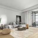 5x7 Area Rugs Washable Rug: Modern Abstract Living Room Rug Soft Anti-Skid Thin Carpet Indoor Floor Non-Shedding Carpets for Bedroom Dining Room Farmhouse Nursery Home Office - Beige