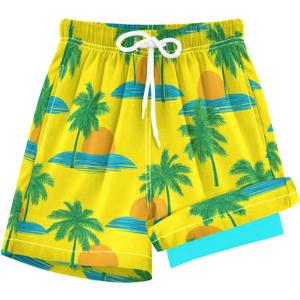 Boys Swim Trunks Compression Liner Kids Bathing Suit Quick Dry Swim Shorts 4-13 Years