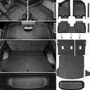 Floor Mats & Cargo Mat with Backrest Mat for 2024-2026 Chevy Equinox EV, Door Sill Guards, Trunk Lower Mat, All Weather TPE Trunk Cargo Liner Car Mat Accessories for Chevrolet Equinox EV