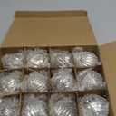 Christmas Balls, Champagne Christmas Balls 16Pcs 6cm Baubles Decorations Clear for Tree Holidays Home Xmas Party Decoration ﻿ (Silvery)