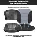 Wheelchairs for Adults Ergonomic Transport Chair Lightweight Foldable with 12-inch Big Wheels for All Terrains Travel Wheelchair with Removable Cushion