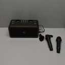 Portable Karaokee Machine 2 Microphones, Outdoor Bluetooth Speaker Karaoke Machine, Karaoke Microphone Machines Kid Adult Wireless PA TF USB Sound Effect Light Outdoor/Indoor Home Party, Black