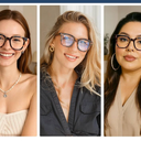 Madison Avenue Blue Light Blocking Glasses Oversized Fashion Blue Light Glasses for Women Anti Eyestrain & UV Protection Computer Eyeglasses (Grey Demi) 3Pcs