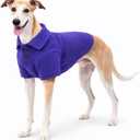 Lovelonglong Basic Dog Polo Shirts Premium Cotton, Polo T-Shirts for Dogs with a Two-Button Collar Blank, Color Purple, XXL