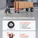 VEVOR 4 in 1 Hand Truck, 1000 lbs Load Capacity for 4-Wheel Mode, Convertible Hand Truck Dolly with Non-Slip Handle & Wheels, Aluminum Alloy Portable Trolley Dolly for Moving Home, Office, Warehouse