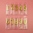 Gold Number Candles Happy Birthday Cake Candle Decoration Number Numeral