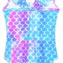 Snowheart Girls Swimsuit One Piece Bathing Suit Kids Quick Dry Shoudler Ruffle Floral Swimwear for 3-12 Years Old