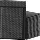 Famagic Bubble Mailers 4x8 Inch 50pc Black Shipping Bags, Chic Packaging Bags For Small Business, Colored Padded Mailing Envelopes,Opaque Matte Self Seal Bubble Poly Mailers Bulk #000