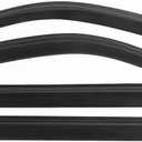 IKON MOTORSPORTS Tape On External Window Visor, Compatible with 2003-2008 Honda Pilot, Slim Style Acrylic Black Sun Rain Wind Guards Cover 4Pcs Set