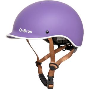OnBros Bike Helmet Adults - Road Bike Helmet for Women and Men Cycling Helmet Adjustable Safety Certified for Skateboard Bicycle Helmets (Adult, Purple)