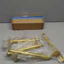 10 Inch Furniture Legs Gold Coffee Table Feet, Mid-Century Metal Furniture Leg for Sofa Cabinet Ottoman, Set of 4 Side Mounted Style Home DIY Replacement Feet