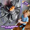 Wall Climbing Gecko Spiders,Realistic Lizard Wall Climbing Toy,Rechargeable Remote Control Robot Kids Toys,Dual Mode Floor & Wall Driving,Christmas Birthday Gift for Boys Girls Ages 3+ (Black)