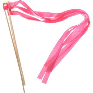 2 x MECCANIXITY 20Pcs Wedding Ribbon Sticks Party Ribbon Streamers Sticks for Wedding Party Celebration Rose Pink