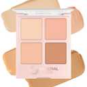 Mineral Fusion Makeup Cream Concealer Eye Palette Quad - 4 Light to Neutral Shades - Indulgence - Blemish Concealer & Under Eye Brightener - With Vitamin C & E - Hypoallergenic